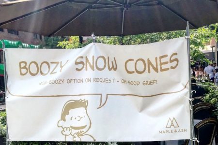 Snowcone Zone at Eight Bar & Patio for Labor Day Weekend