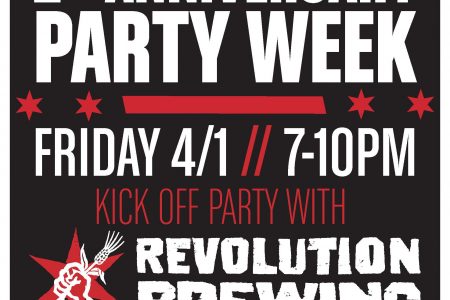 The Harding Tavern's 2nd Anniversary with Revolution Brewing