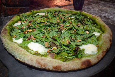 Bar Toma's Green Crust Pizza for St. Patrick's Day