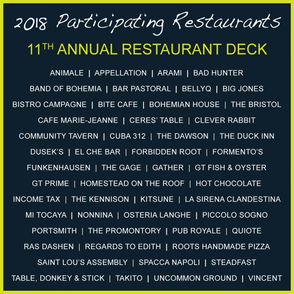 2018 Restaurant Deck Restaurants