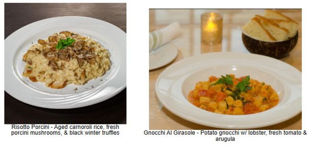 Il Girasole Trattoria Risotto Porcini and Gnocchi Al Girasole - Potato gnocchi w/ lobster, fresh tomato & arugula