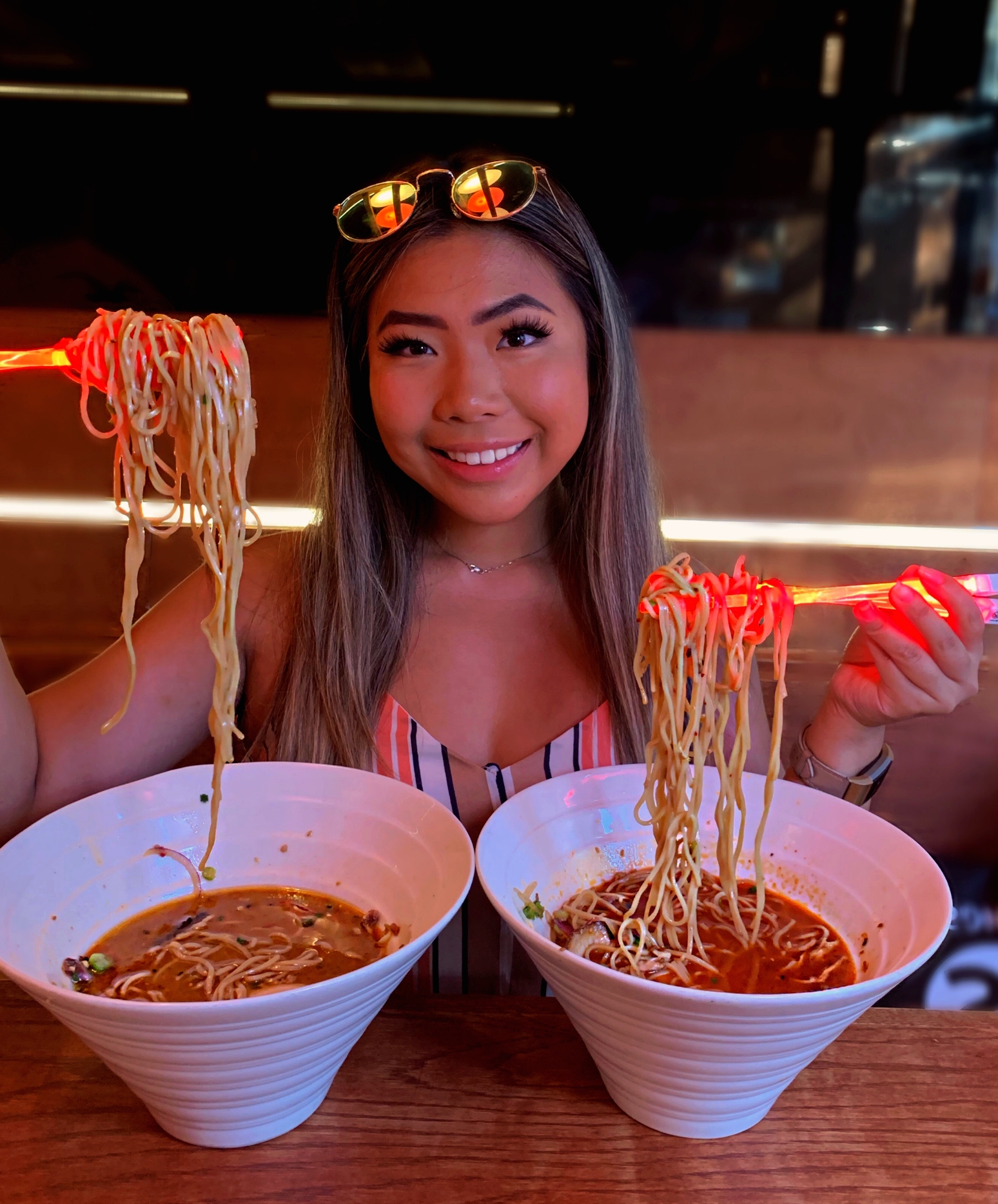 Free LED Chopsticks at Strings RamenLakeview Chicago Food Magazine