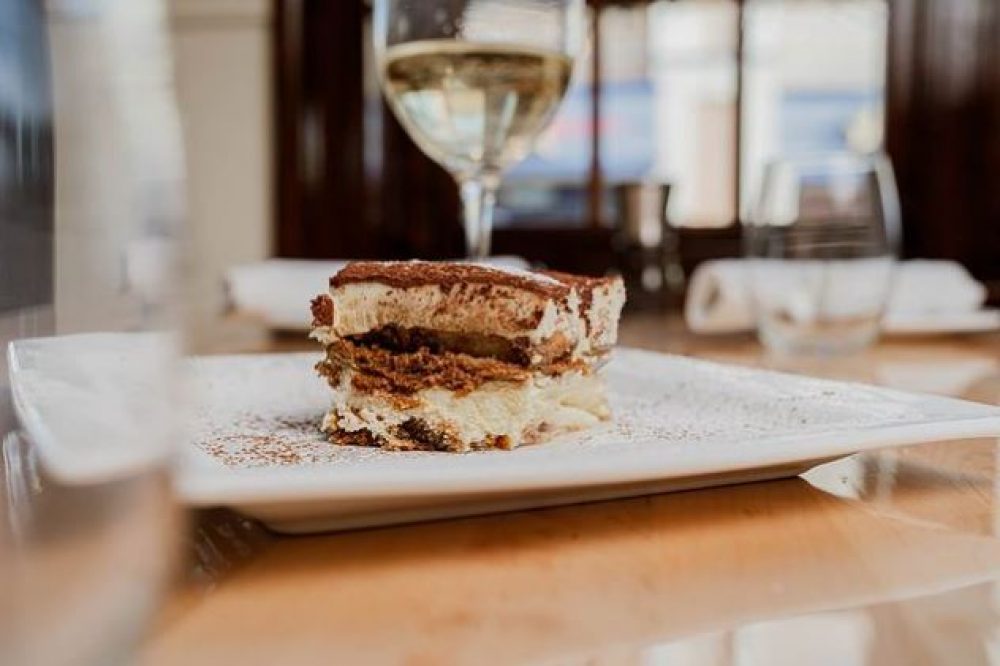 Tiramisu:  Espresso & vanilla-soaked ladyfingers with mascarpone cream.